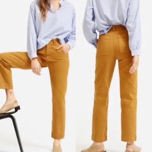 Madewell Classic Straight Pants in Mustard